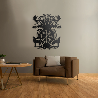 Vegvisir Viking Compass Metal Wall Art