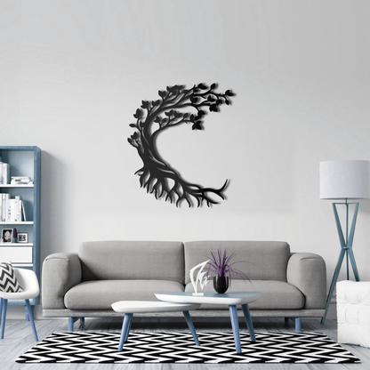 Half Moon Tree Of Life Metal Wall Art