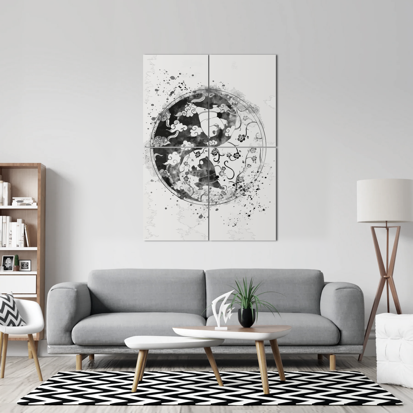 Panda Yin Yang Metal Poster