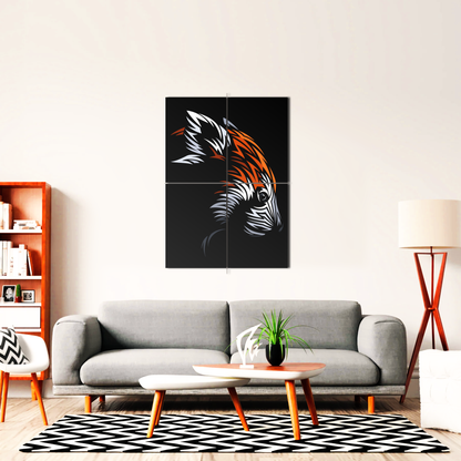 Tribal Red Panda Metal Poster