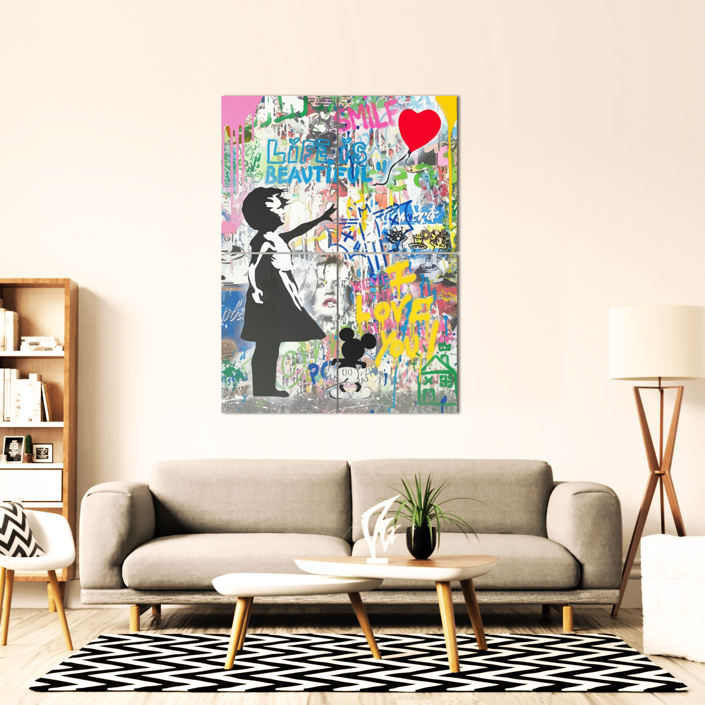 Banksy Girl Metal Poster