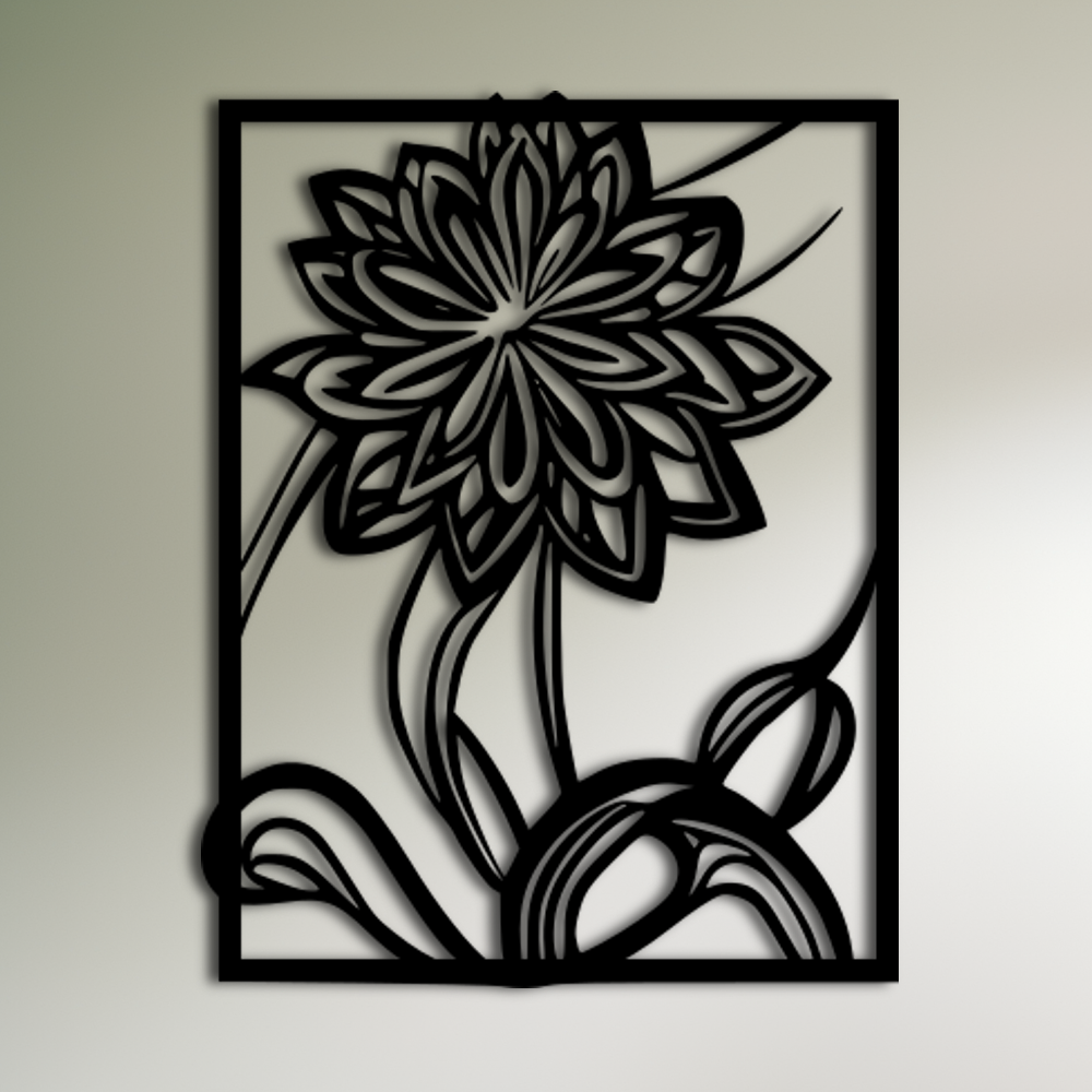 Flower v3 Metal Wall Art