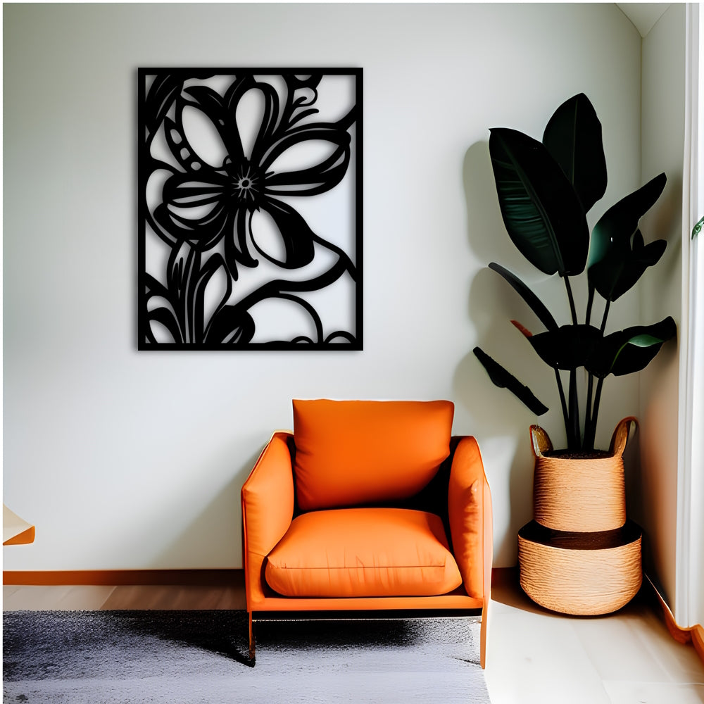 Flower v4 Metal Wall Art