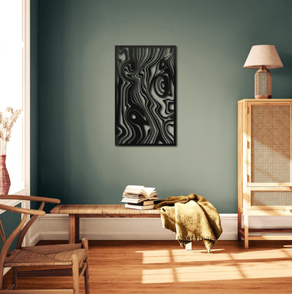 Abstract Waves Metal Wall Art