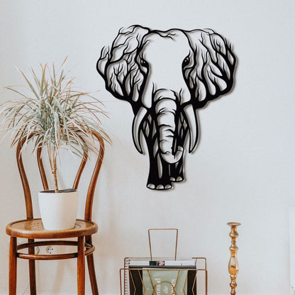 Elephant Metal Wall Art