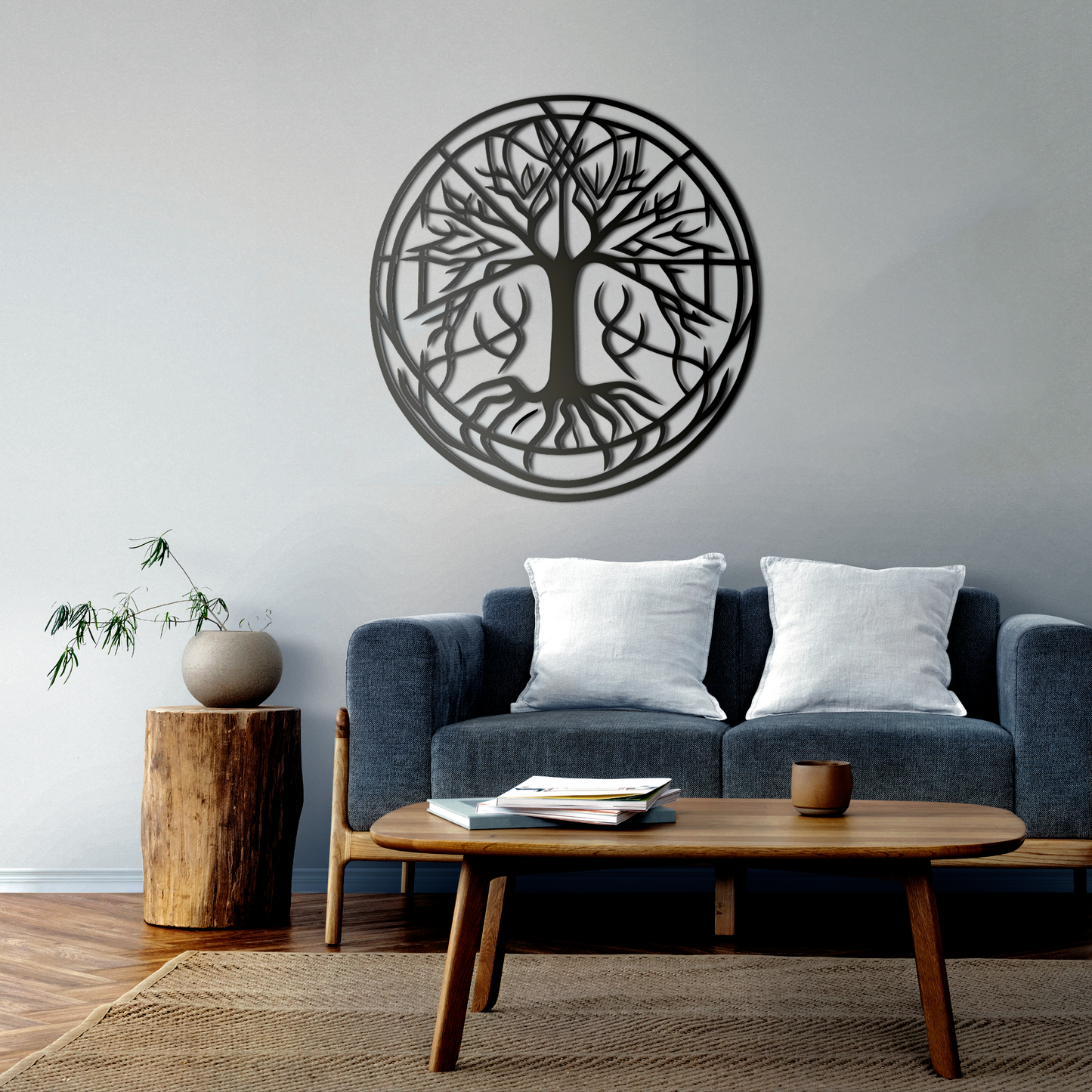 Tree Of Life Modern Geometric Metal Wall Art