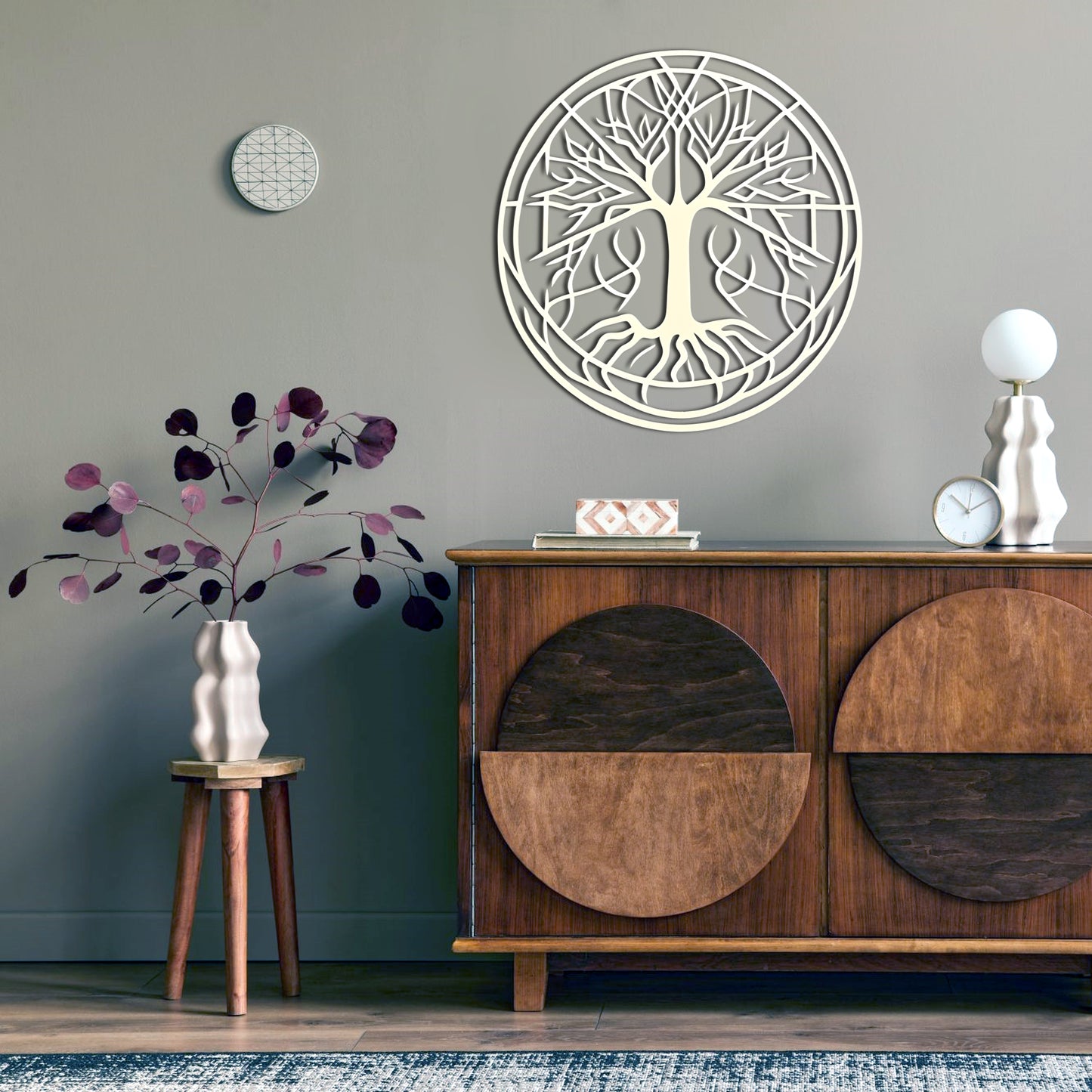 Tree Of Life Modern Geometric Metal Wall Art