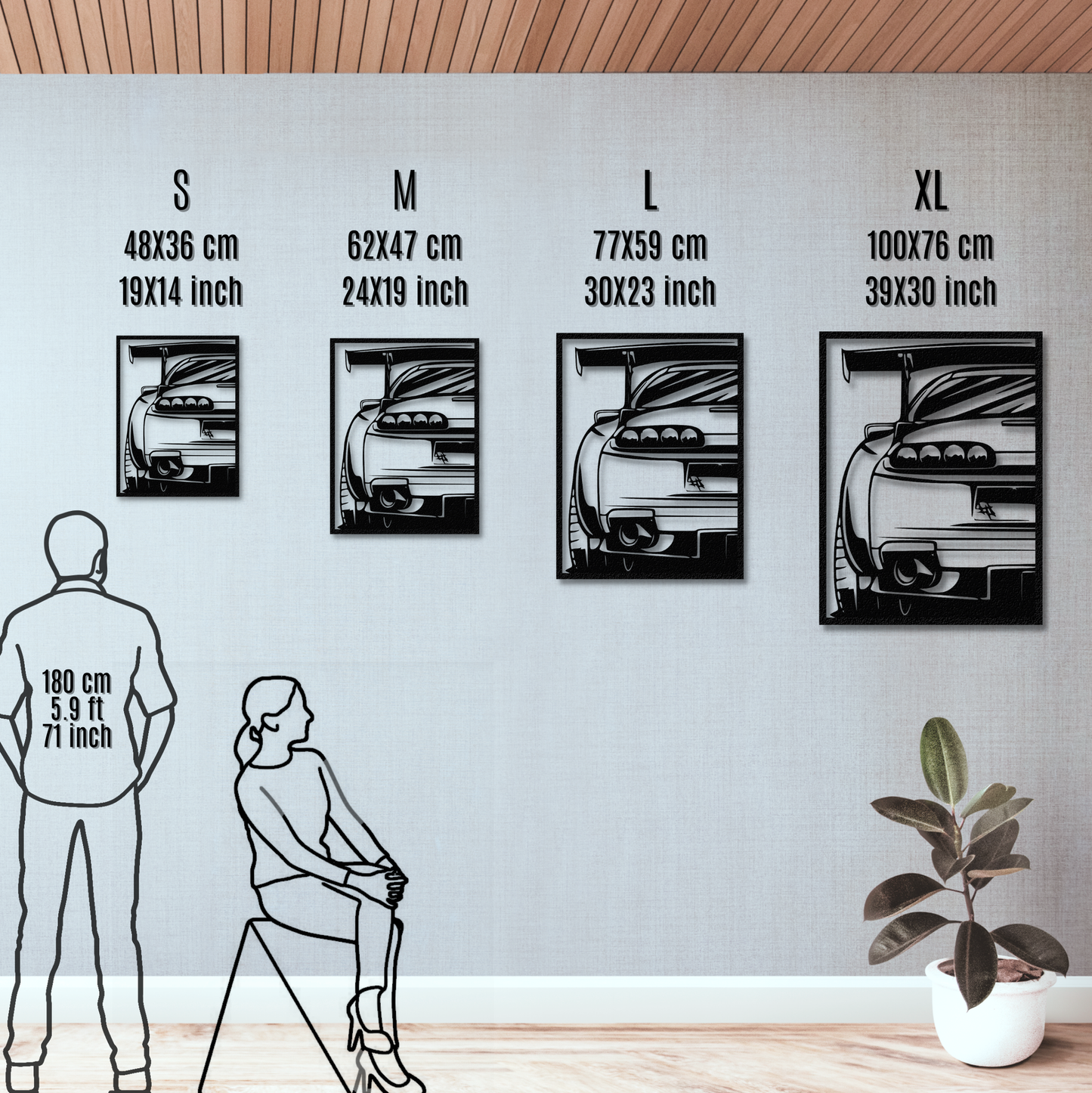 Toyota Supra Metal Wall Art