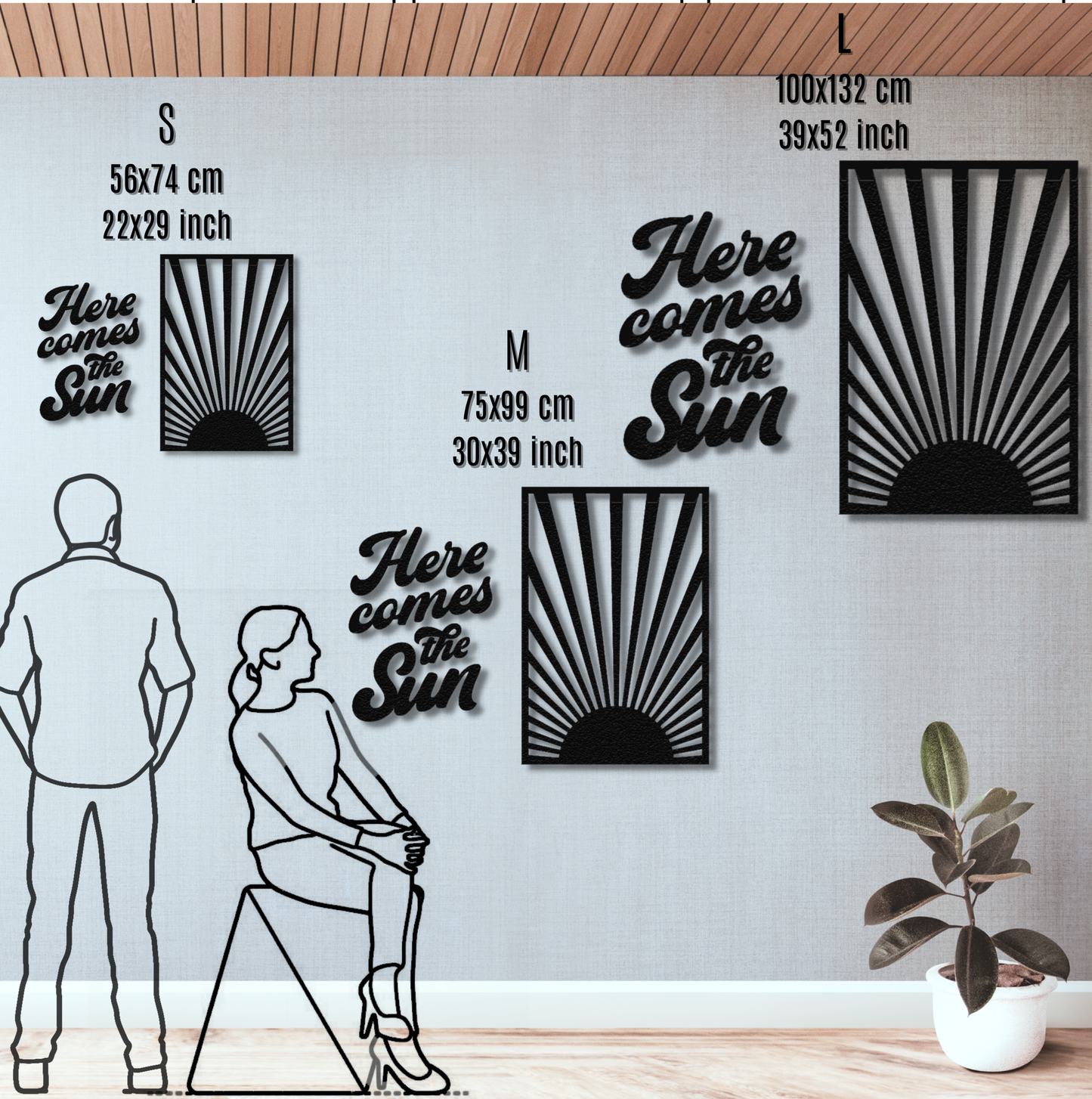 Here Comes The Sun Metal Wall Art