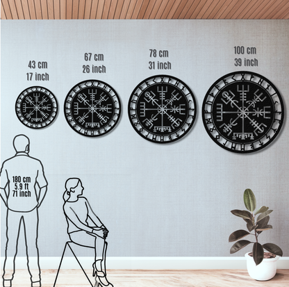 Vegvisir Viking Compass Metal Wall Art