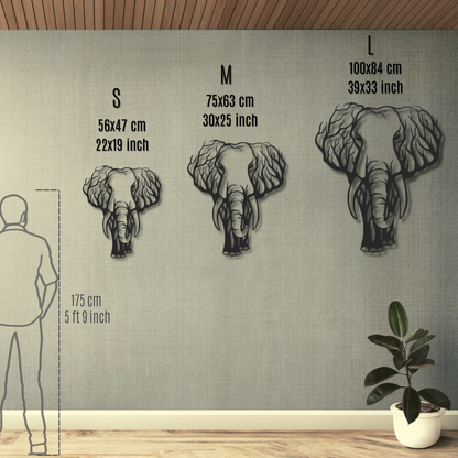 Elephant Metal Wall Art