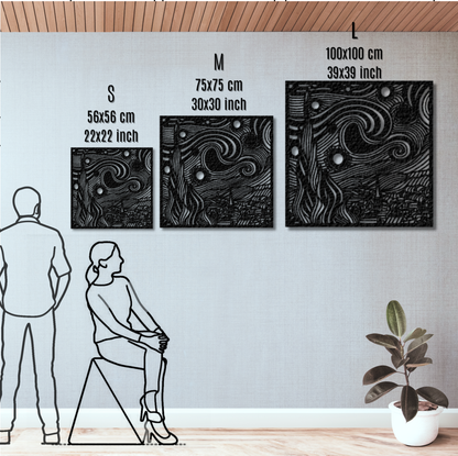 Starry Night Metal Wall Art