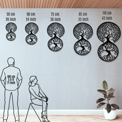 Kaballah Inspired Tree Of Life Metal Wall Art