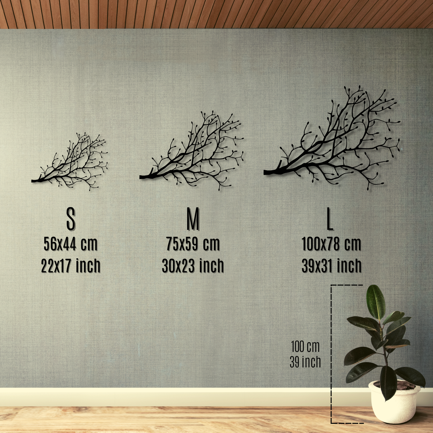 Tree Branch Metal Wall Art