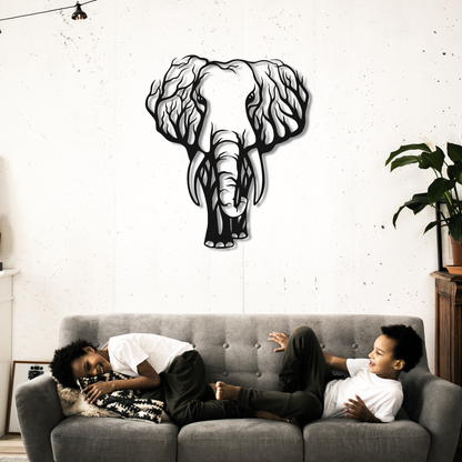 Elephant Metal Wall Art