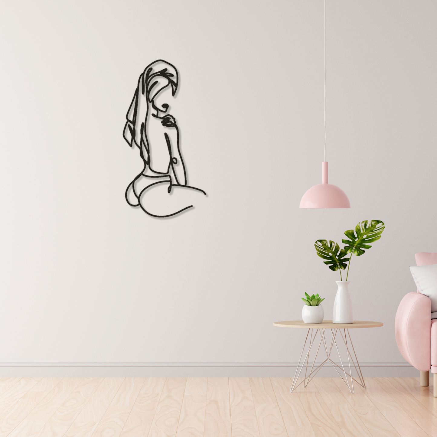 Woman With Towel Metal Wall Art