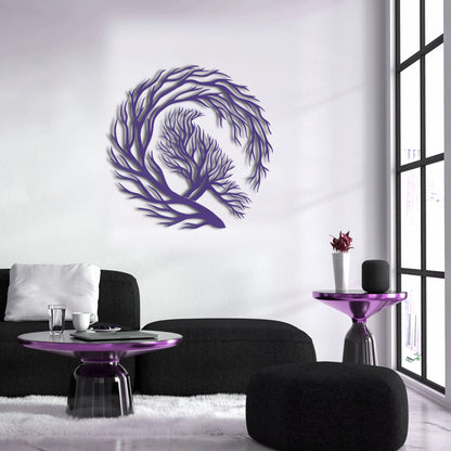 Raven Fullmoon Metal Wall Art