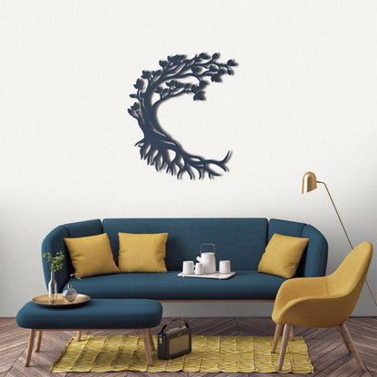 Half Moon Tree Of Life Metal Wall Art