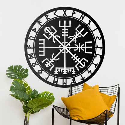 Vegvisir Viking Compass Metal Wall Art