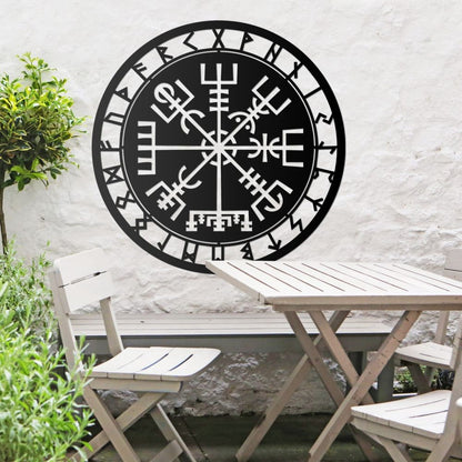 Vegvisir Viking Compass Metal Wall Art