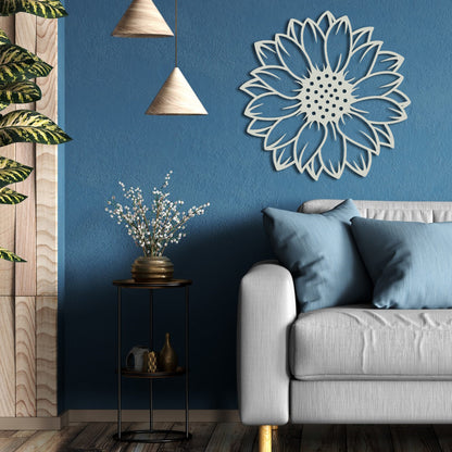 Modern Sunflower Metal Wall Art