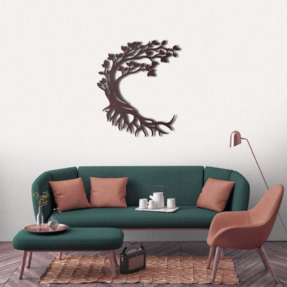 Half Moon Tree Of Life Metal Wall Art